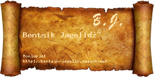 Bentsik Jagelló névjegykártya